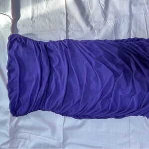 Elegant Purple Ruched Dress
